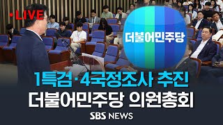 '1특검·4국정조사' 추진 논의.. 더불어민주당 의원총회 / SBS