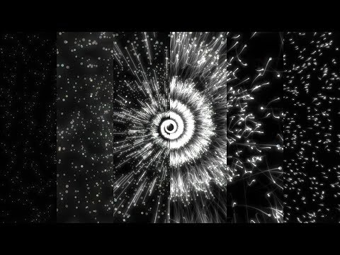 Scattered Seminal Black & White Dots Spiral Mesmerizer | After Effects | Particular
