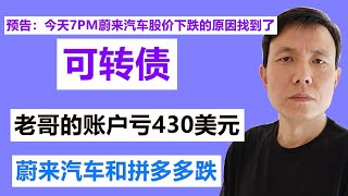 老哥的美股账户亏430美元；蔚来汽车NIO和拼多多小跌；MRNA疫苗股的注意事项。