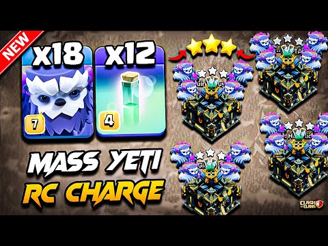 Best TH17 Attack Strategy With YETI 2025 | TH17 YETI Attack With RC CHARGE | Town Hall 17 Attack COC