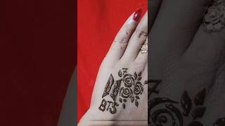 BTS mehendi tattoo 💜#btsarmy#btsmehndi #henna #hennatattoo#mehenditattoo#shorts