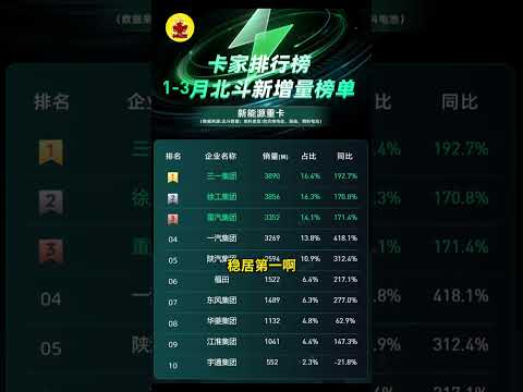 25年新能源销量排行