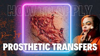 How to Apply Prosthetic Transfers #makeup #prosthetictransfers