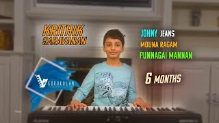 Mouna Ragam | Johny | Jeans| Krithik Saravanan | 6 months | V# Gurukulam | Music Learning Redefined