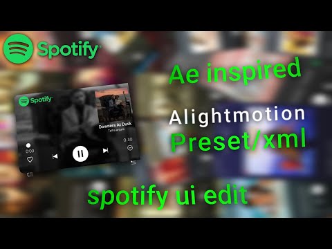 Spotify ui edit | Ae inspired Alight motion preset | Free preset/xml | #alightmotion #preset#spotify