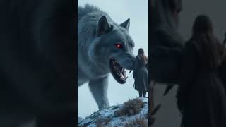 The Hunter and her colossal wolf #hunter #wolf #aiinsights #warrior