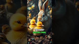 Rabbit Rescues Abandoned Ducklings from Flooded River 🐰🦆🌊 #CuteAnimals #RabbitHero #animalrescue