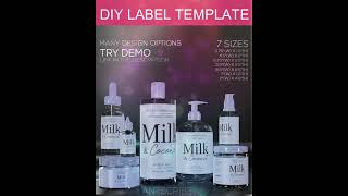 DIY Cosmetic Label Design Template Set Editable | Combo : Body Butter Label Template Printable