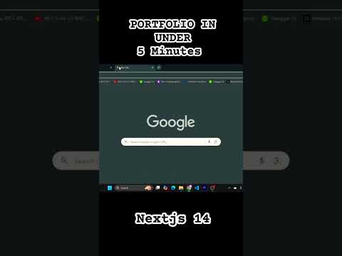Portfolio in 5 minutes #nextjs #coding #reactjs #shadcn #magicui