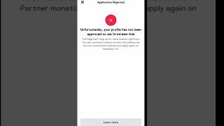 Facebook Page in stream ad rejected Problem Solved New Trick Viral Kaise #shortsfeed #shorts