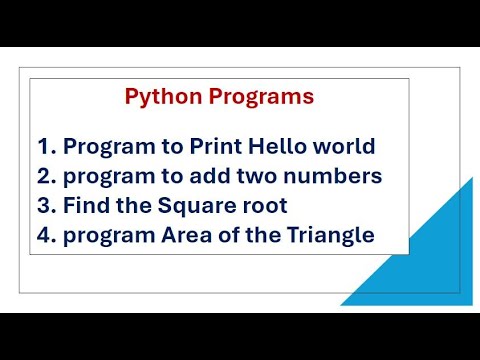 Python Programs | Python