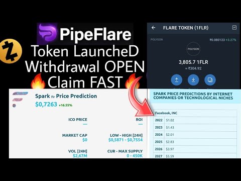 Pipe Flare Token Lauched | 1FLR Flare token |FLR |Refer bypass|3000 FLR Tokens Stake/ Pipe Flare