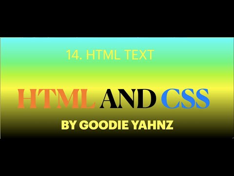 HTML/CSS Tutorial  14 #Learn HTML and CSS Text