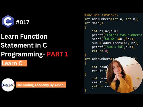 [English] Fundamentals Of Programming With C #017 - Learn Function Statement in C Programming-PART 1