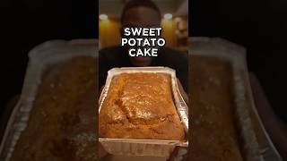 She was so wet. 👀  Sweet Potato Honey Bun Cake Recipe Review! #foodreview #baking #soulfood