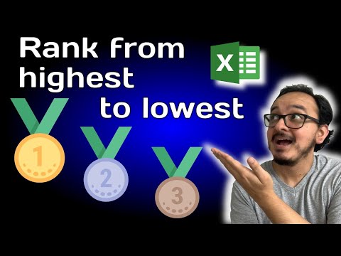 🏆How to use the rank formula in Excel to rank from highest to lowest (and viceversa) in 4 minutes