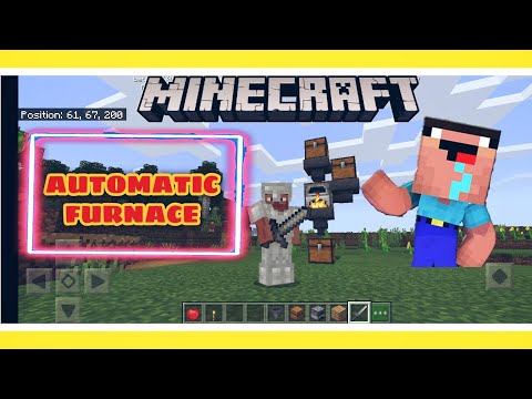 How to make Automatic furnace in Minecraft :.  #Minecraft