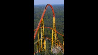 This Roller Coaster Was TOO EXTREME! Intimidator 305 #shorts #rollercoaster