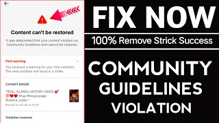 How to remove community guidelines violation tiktok ! Fix 100% JUST TRY !
