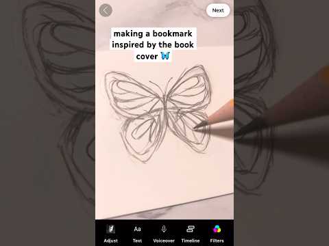 making a butterfly bookmark inspired by the book cover ˚୨୧⋆｡˚ ⋆  #diy #bookmark #butterfly #art