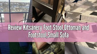 Review Kitsanery Foot Stool,Ottoman and Footstool,Small Sofa Foot Rest,Bamboo Foot Stool Under Desk,