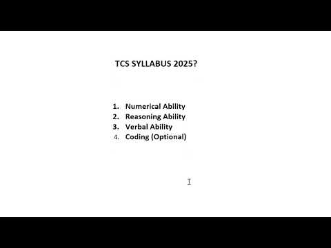 TCS nqt syllabus 2025: Quick Guide! TCS Exam Syllabus Explained! BCA BE BSC