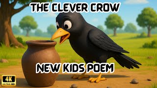 The Clever Crow  | A Thirsty Crow Moral Story in English | Animated Poem for Kids |THE BEE CARTOON.