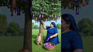 Big women plants chocolate tree 😢 #ai #women #chocolate #monkey #tree #bear