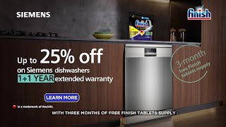 Siemens Dishwasher and Finish Tablets Provide the Best Cleaning to Your Dirty Dishes