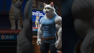 Kitten Becomes a Superstar 😱🎤✨ #kitten #shorts #funnycat #3danimation #pixarstyle #catvideo
