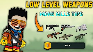 KILL MORE with Low Level Guns in Mini Militia! 😎