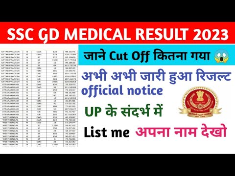 SSC GD RESULT OUT