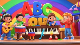 ABC Music Instruments Song A to Z 🎷🎸 | Fun Phonics Learning for Kids & Toddlers 🎹🎺