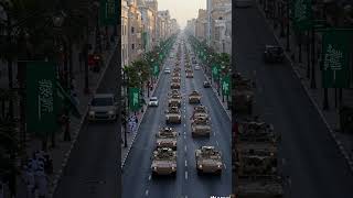 Saudi Arabia Tank Convoy #saudiarabia #saudi #arabsaudi #military #army #tank #tankbattle #ai #short