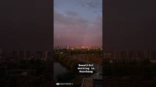 Rainbow at 6am 早上好 GOOD MORNING #china #music #morning #rainbow #rain #weather