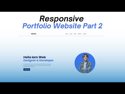 Portfolio Website with HTML, CSS & JavaScript | Part 2  🔥