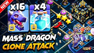 TH17 DRAGON Attack With CLONE | Best TH17 Attack Strategy With Dragon | Town Hall 17 DRAGON Attack