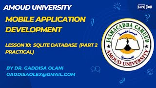 Lesson 10 part 2 (Android database SQLITE Database practical)