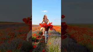 POV: RIDE IN THE GARDEN #garden #bikeriding #ai #aifilter #aifilters #capcut #trending #pov