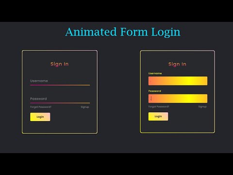 Animated Form Login With html and CSS | step by step. #html  #css #form #htmltutorial #website
