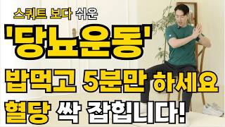 무릎 아프면 식후엔 이거 하세요! 혈당 확 떨어집니다 (걷기 힘들 때 필수 운동)