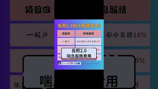 長照2.0喘息服務#理財 #長照 #長期照護 #費用 #花費 #補助 #補助金 #經費 #longcare #失能 #照顧 #部分負擔 #低收入戶 #給付 #給付金 #額度 #老人
