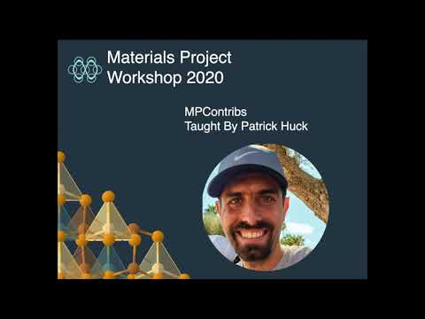 2020 MP Workshop – MPContribs