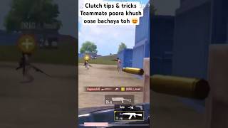 😍teammates poora kush bachaya toh | 🥰PUBG BGMI tips and trick to clutch 1v4 #shorts #pubg #bgmio