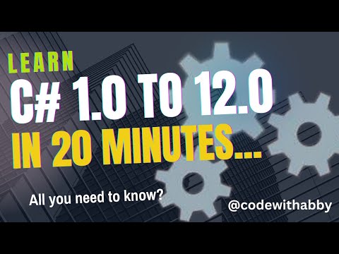 C# | Features of C# 1.0 to 12.0 | What's new in C# 1.0 to 12 | History of C# | @codewithabby | 2024