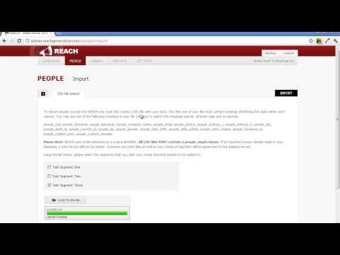 REACH People Manager : Importing