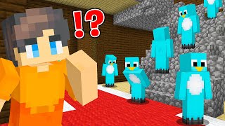 Hide and Seek with 100 Friends in Minecraft