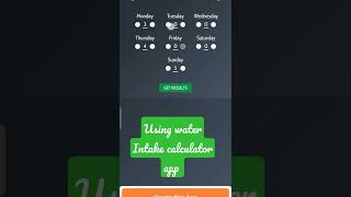 Using water intake calculator app in Curious Jr app.