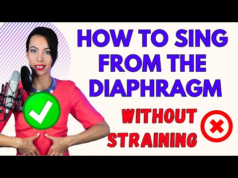 HOW TO SING FROM THE DIAPHRAGM.  Breath support for singers.