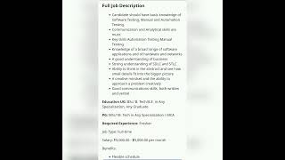 Software Test Engineer#fresher #experienced #getemployed #youtubeshorts #softwaretestengineer#qajobs